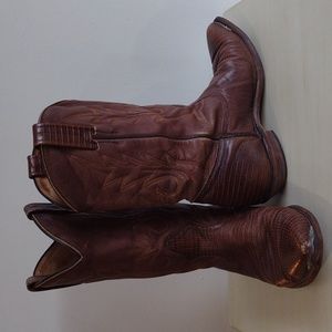 Boulet brown leather cowboy boots size 7